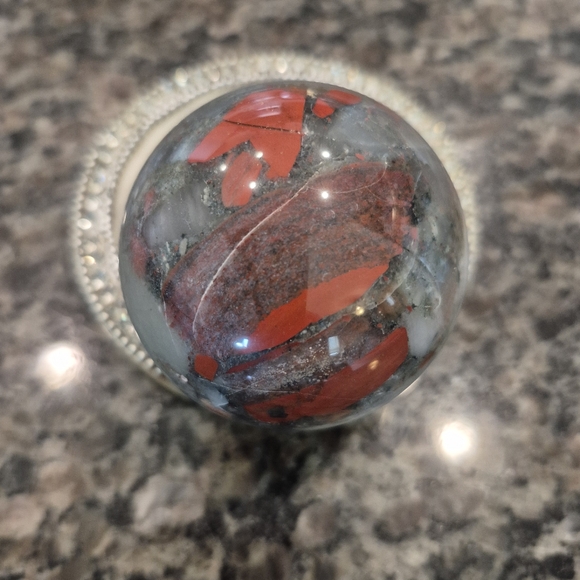 Natural Jasper Crystal Sphere Orb #12 - Picture 6 of 9
